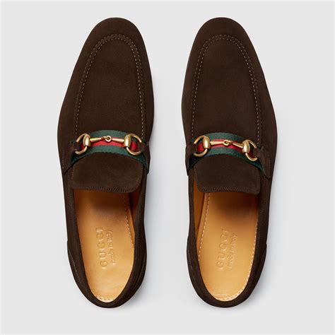 gucci suede horsebit loafers.